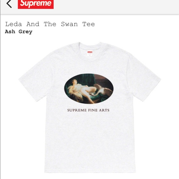 supreme leda and the swan tee